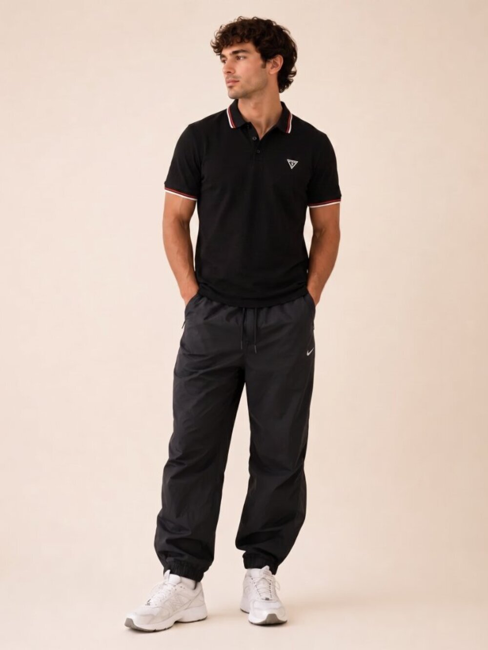 GUESS Men's Polo TShirt (MEDIUM)